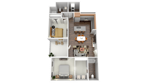 The LuNeack Floor Plan at Four23/Hoge, Ohio